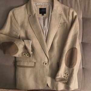 Limited tan linen blazer